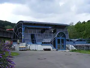 Maschinenhaus des Flusskraftwerks Beim Preußischen