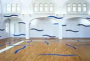 Installation Fluten, Kunstmuseum Heidenheim 1998, Detailansicht 2