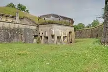 Palisadenzaun auf der Kaponniere (hier Fort d’Uxegney)