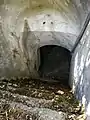 Treppenabstieg von einer Panzerkuppel in den Batterieblock