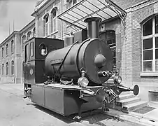Feuerlose Dampflokomotive.