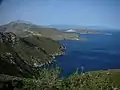 Blick von Fourni nach Osten mit Agios Minas und Mikros Agios Minas