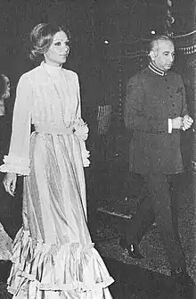 Schahbanu Farah Pahlavi trifft den Staatspräsidenten von Pakistan Zulfikar Ali Bhutto