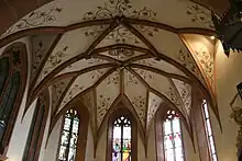 Sterngewölbe im Chor der Fränkisch-Crumbacher Kirche