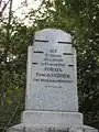 Stele für Francois Verdier an seinem Hinrichtungsort im Forêt de Bouconne