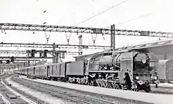 SNCF 141 P in Le Mans (Sarthe) im Jahre 1956