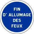 B49: Ende von Verpflichtungen, die schriftlich angegeben sind (Hier: „Ende der Abblendlichtpflicht“)