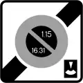 B50e: Ende eines eingeschränkten Haltverbotes für eine Zone (halbmonatlicher Seitenwechsel und mit Parkscheibe)