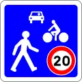 B52: Beginn einer Begegnungszone