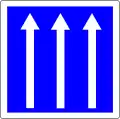 C24a: Fahrstreifentafel; Darstellung ohne Gegenverkehr
