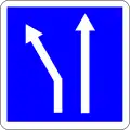 C24b: Fahrstreifentafel; Darstellung ohne Gegenverkehr