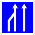 C28: Einengungstafel; Darstellung ohne Gegenverkehr