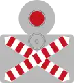 G1 bis: Andreaskreuz mit Licht (horizontal)