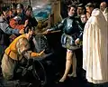 Francisco de Zurbarán:Der heilige Peter Nolasco entdeckt das Bildnis der Jungfrau von El Puig1630