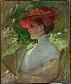 Frank Duveneck:Lady with a Red Hat (Portrait of Maggie Wilson)