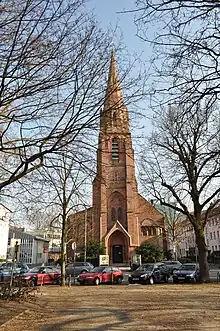 St.-Elisabeth-Kirche vom Kurfürstenplatz aus gesehen (2010)