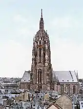 Frankfurter Dom nach dem Wiederaufbau (1877)