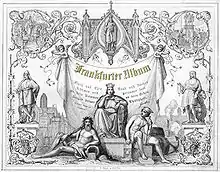 Titelblatt des Frankfurter Albums von Johann Baptist Sonderland, 1845