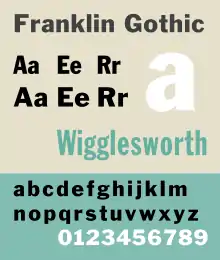 Schriftbeispiel für Franklin Gothic