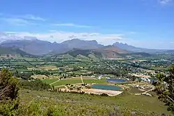 Franschhoek von Osten gesehen