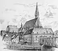 Neutor mit eiserner Brücke. Zeichnung Franz Kulstrunks von spät. 1893