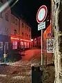 Zugang zur Frauentormauer am Spittlertor mit Hinweisschild