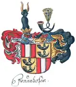 Gemehrtes Wappen von 1550