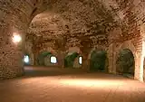 Kanonenebene im Turmfort der Festung Fredriksborg, Schweden
