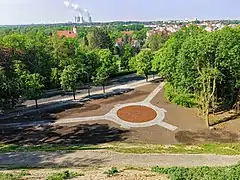 Mai 2022 Wiederhergestelltes Blumenrondell