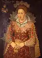 Anna Maria von Helmstatt geb. Greck von Kochendorf (1599–1627), Gemälde 1618.