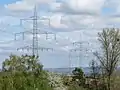 In großen Teilen der früheren Trasse verläuft heute die 380-kV-Leitung Großkrotzenburg–Dipperz