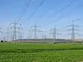 380-kV-Freileitungstrasse nach Süden