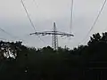 Einkreisige 220-kV-Leitung zur FGH mit zwei zusätzlichen, spannungslosen Phasen