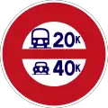 B6: Höchstgeschwindigkeit pro Fahrzeugkategorie