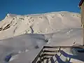 Blick von der Terrasse des Freschenhauses auf den Hohen Freschen