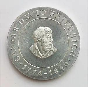 Münze zum 200. Geburtstag von C. D. Friedrich