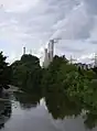Kraftwerk Frimmersdorf an kanalisierter Erft