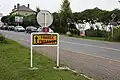 Das Ende der N3 in Frisingen (an der Grenze zu Frankreich Frankreich)