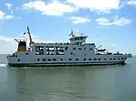 Frisia I beim Ablegen aus dem Norderneyer Hafen