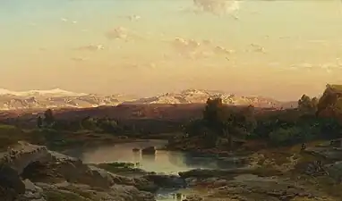 Fritz Bamberger, Ansicht der Sierra Nevada, um 1868