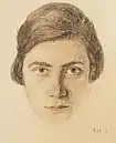 Damenporträt (seine Frau Heida) (1926)