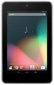 Vorderseite des Nexus 7 mit Android 4.1