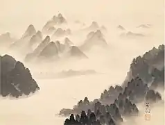 Bergsee nach dem Regen