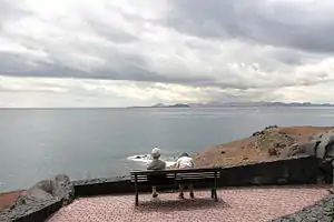 Blick von Lanzarote über die Meerenge