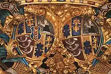 Zwei Wappen der Grafen Fugger, verliehen 1535