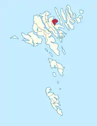 Fuglafjørður auf der Färöerkarte