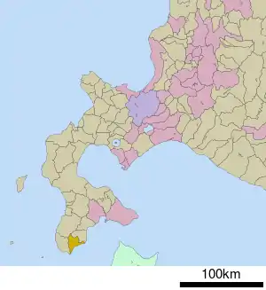 Lage Fukushimas in der Präfektur