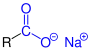 Allgemeine Struktur von Carbonsäuresalzen
