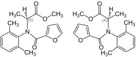 Strukturformeln von Furalaxyl (Racemat)