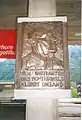Gedenktafel für Albert Imsand, Initiant des Tunnels, am Bahnhof in Oberwald